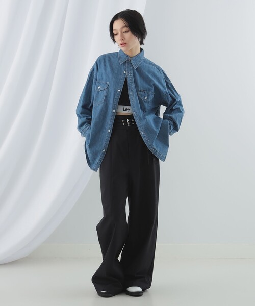 Ray BEAMS（レイビームス）の「Lee / WORK SHIRTS（シャツ/ブラウス・レディース・ベージュ/ブルー・ONE SIZE）」の9枚目の写真