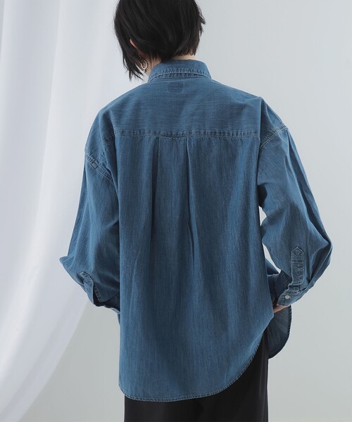 Ray BEAMS（レイビームス）の「Lee / WORK SHIRTS（シャツ/ブラウス・レディース・ベージュ/ブルー・ONE SIZE）」の13枚目の写真