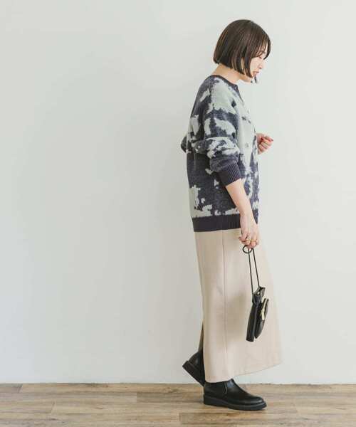 ITEMS URBANRESEARCH（アイテムズ アーバンリサーチ）の「ジャガードクルーネックカーディガン（カーディガン/ボレロ・レディース・グレー/チャコールグレー/ブラウン・FREE）」の16枚目の写真