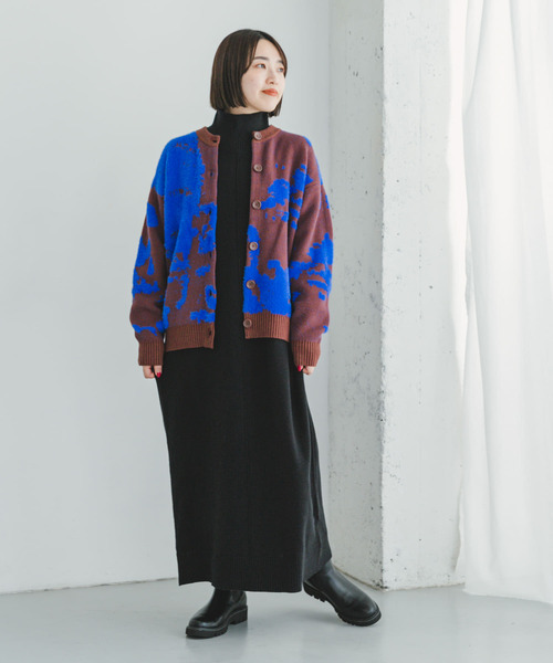 ITEMS URBANRESEARCH（アイテムズ アーバンリサーチ）の「ジャガードクルーネックカーディガン（カーディガン/ボレロ・レディース・グレー/チャコールグレー/ブラウン・FREE）」の22枚目の写真