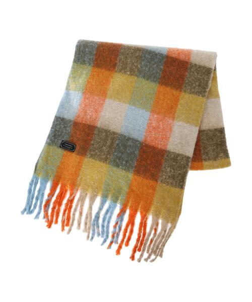 AMERICAN HOLIC（アメリカンホリック）の「シャギーBIGマフラー（マフラー・レディース・ライトグレー/イエロー/ブルー/オレンジ/ブラック・FREE）」の8枚目の写真