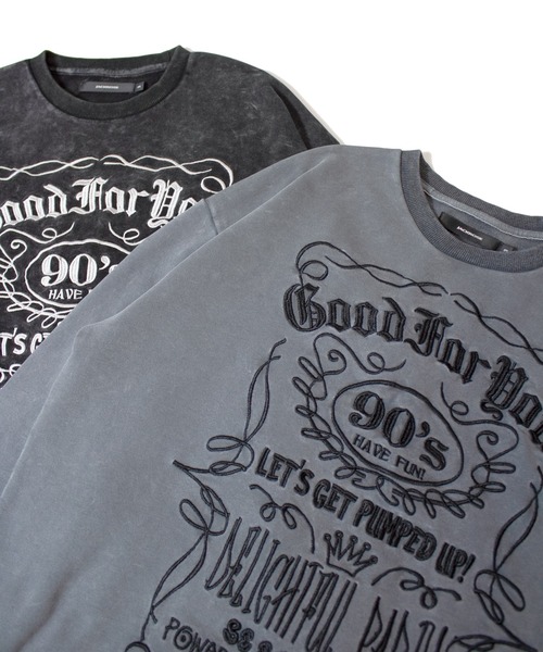 JACKROSE(ジャックローズ)の「JE-ジャックダニエル風ケミカルクルー(スウェット・メンズ・ブラック/グレー・M/L)」の10枚目の写真