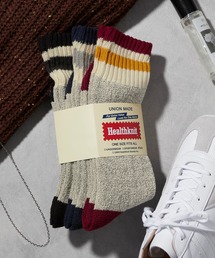 【Healthknit/ヘルスニット】3足セットヘビーウェイトロングソックス  3PACK SET SOCKS