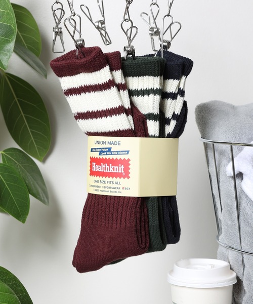 Healthknit（ヘルスニット）の「【Healthknit/ヘルスニット】3足セットヘビーウェイトロングソックス  3PACK SET SOCKS（ソックス/靴下・レディース・ホワイト/アイボリー/ホワイト系1/ホワイト系2/グレー系1/アイボリー系1/アイボリー系2/その他1/ブラック・S/M）」の9枚目の写真