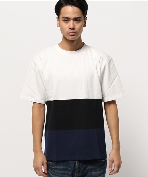 WHO'S WHO gallery（フーズフーギャラリー）の「【BOYMAN】パネルボーダークルー（Tシャツ/カットソー・メンズ・レッド/ネイビー/ホワイト・MEDIUM/LARGE）」の8枚目の写真