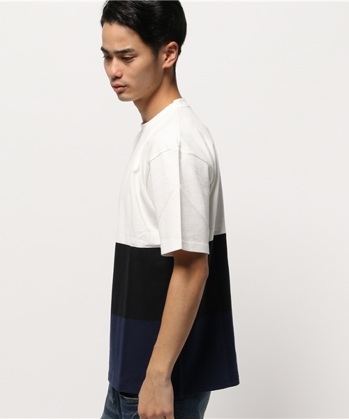 WHO'S WHO gallery（フーズフーギャラリー）の「【BOYMAN】パネルボーダークルー（Tシャツ/カットソー・メンズ・レッド/ネイビー/ホワイト・MEDIUM/LARGE）」の9枚目の写真