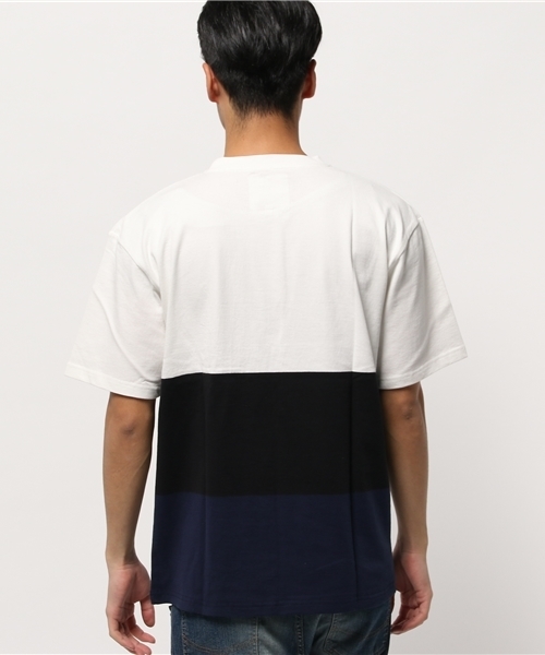 WHO'S WHO gallery（フーズフーギャラリー）の「【BOYMAN】パネルボーダークルー（Tシャツ/カットソー・メンズ・レッド/ネイビー/ホワイト・MEDIUM/LARGE）」の10枚目の写真