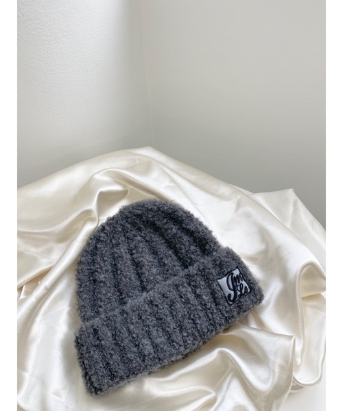 JUMELLE（ジュメロ）の「mix knit cap（ニットキャップ/ビーニー・レディース・チャコールグレー/アイボリー・FREE）」の14枚目の写真