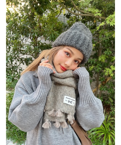 jumelle（ジュメロ）の「mix knit cap（ニットキャップ/ビーニー