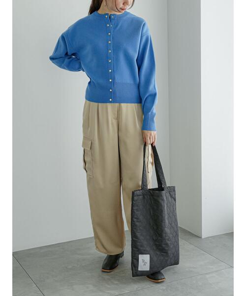 Te chichi（テチチ）の「ミラノリブクルーネックカーディガン（カーディガン/ボレロ・レディース・グレー/ブルー/オフホワイト/ピンク/ミント・F）」の19枚目の写真