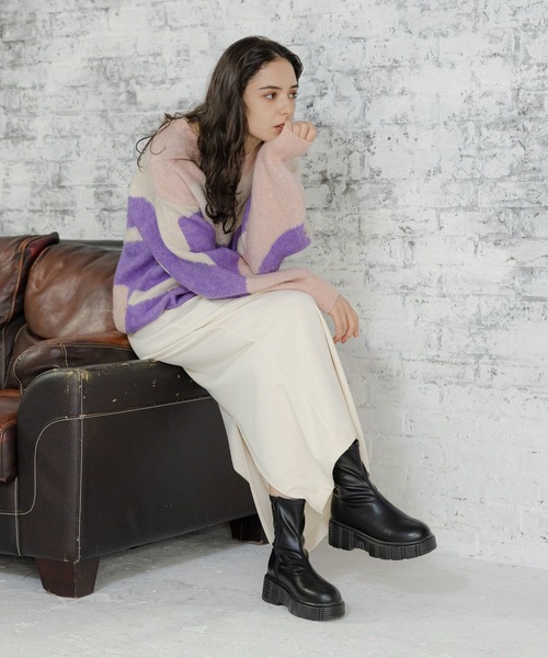 LAKOLE(ラコレ)の「7ゲージジャガードプルオーバー / 997046(ニット/セーター・レディース・レッド系その他/ブルー系その他/ブラウン系その他/パープル系その他・MEDIUM/SMALL)」の21枚目の写真