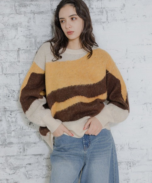 LAKOLE(ラコレ)の「7ゲージジャガードプルオーバー / 997046(ニット/セーター・レディース・レッド系その他/ブルー系その他/ブラウン系その他/パープル系その他・MEDIUM/SMALL)」の9枚目の写真