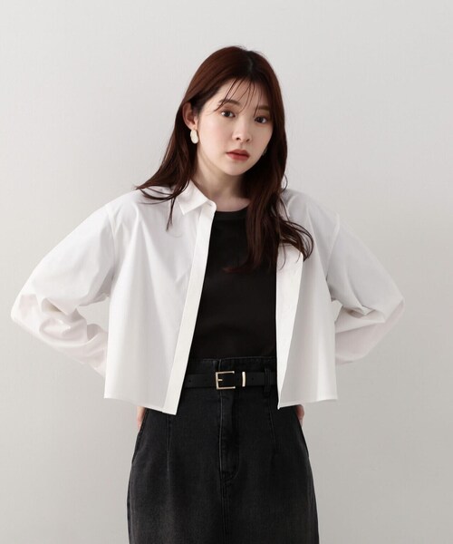 PROPORTION BODY DRESSING（プロポーションボディドレッシング）の「パール取外しシャツ / 1214110106（シャツ/ブラウス・レディース・ホワイト/ブルー・FREE）」の5枚目の写真