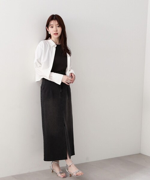 PROPORTION BODY DRESSING（プロポーションボディドレッシング）の「パール取外しシャツ / 1214110106（シャツ/ブラウス・レディース・ホワイト/ブルー・FREE）」の6枚目の写真