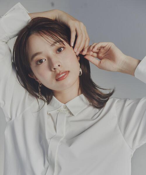 PROPORTION BODY DRESSING（プロポーションボディドレッシング）の「パール取外しシャツ / 1214110106（シャツ/ブラウス・レディース・ホワイト/ブルー・FREE）」の8枚目の写真