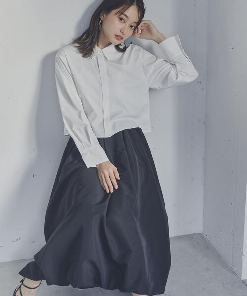 PROPORTION BODY DRESSING（プロポーションボディドレッシング）の「パール取外しシャツ / 1214110106（シャツ/ブラウス・レディース・ホワイト/ブルー・FREE）」の13枚目の写真