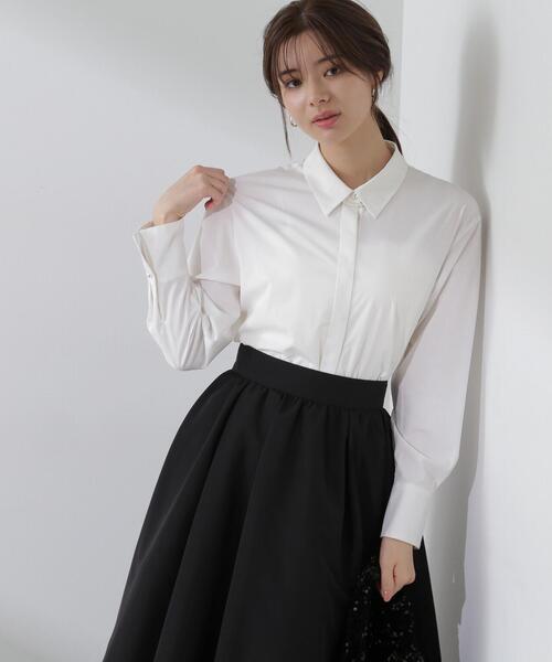 PROPORTION BODY DRESSING（プロポーションボディドレッシング）の「パール取外しシャツ / 1214110106（シャツ/ブラウス・レディース・ホワイト/ブルー・FREE）」の19枚目の写真
