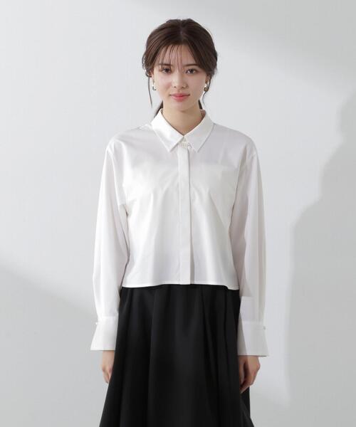 PROPORTION BODY DRESSING（プロポーションボディドレッシング）の「パール取外しシャツ / 1214110106（シャツ/ブラウス・レディース・ホワイト/ブルー・FREE）」の22枚目の写真