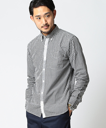 BEAMS | BEAMS / ギンガムチェック 前立キリカエ ミニ襟 ボタンダウン シャツ(シャツ/ブラウス)