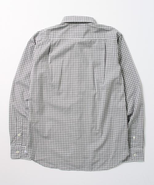 BEAMS（ビームス）の「BEAMS / ギンガムチェック 前立キリカエ ミニ襟 ボタンダウン シャツ（シャツ/ブラウス・メンズ・ブラック/ブルー/グレー・LARGE/SMALL/MEDIUM/X-LARGE）」の17枚目の写真