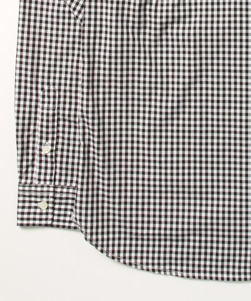 BEAMS（ビームス）の「BEAMS / ギンガムチェック 前立キリカエ ミニ襟 ボタンダウン シャツ（シャツ/ブラウス・メンズ・ブラック/ブルー/グレー・LARGE/SMALL/MEDIUM/X-LARGE）」の19枚目の写真