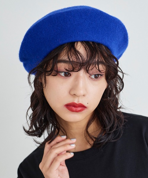 Narcissus（ナルシス）の「【Narcissus】シンプルベレー帽（ハンチング/ベレー帽・レディース・ブラック/レッド/ピンク/ブルー・FREE）」の6枚目の写真