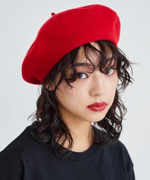 Narcissus（ナルシス）の「【Narcissus】シンプルベレー帽（ハンチング/ベレー帽・レディース・ブラック/レッド/ピンク/ブルー・FREE）」の12枚目の写真