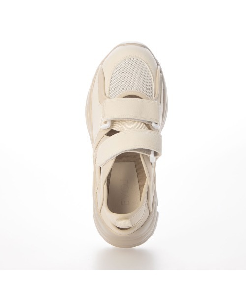 EVOL（イーボル）の「一部WEB限定カラー【EVOL】軽量厚底ベルトスニーカー IW5372（スニーカー・レディース・ベージュ/ブラック/ライトグレー・S/L/M）」の7枚目の写真