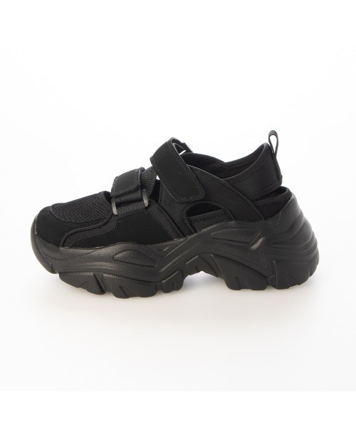 EVOL（イーボル）の「一部WEB限定カラー【EVOL】軽量厚底ベルトスニーカー IW5372（スニーカー・レディース・ベージュ/ブラック/ライトグレー・S/L/M）」の10枚目の写真