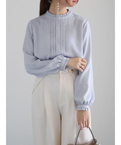 Te chichi（テチチ）の「スタンドフリルタックブラウス（シャツ/ブラウス・レディース・イエロー/グレー/ブルー・F）」の3枚目の写真