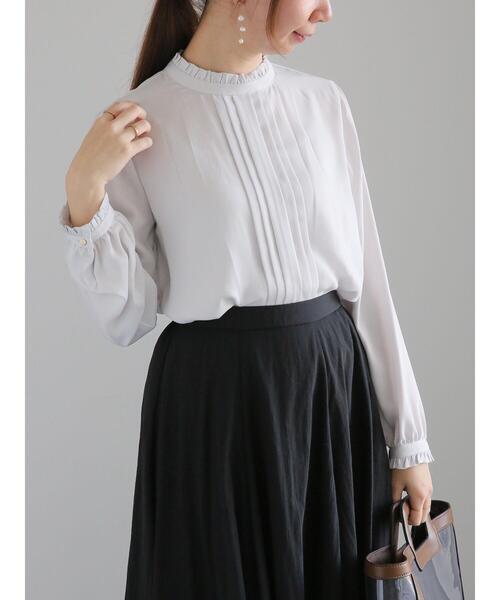 Te chichi（テチチ）の「スタンドフリルタックブラウス（シャツ/ブラウス・レディース・イエロー/グレー/ブルー・F）」の8枚目の写真