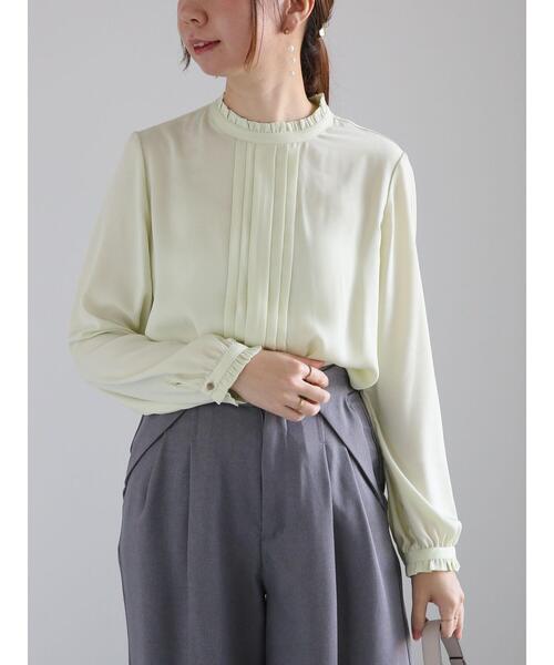 Te chichi（テチチ）の「スタンドフリルタックブラウス（シャツ/ブラウス・レディース・イエロー/グレー/ブルー・F）」の20枚目の写真