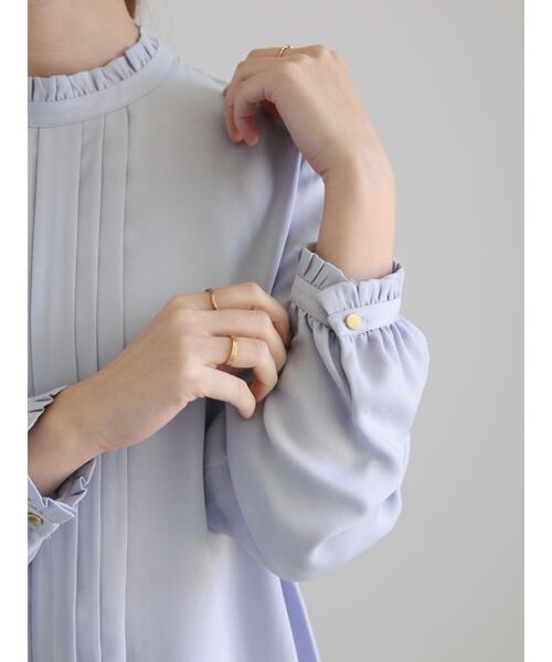 Te chichi（テチチ）の「スタンドフリルタックブラウス（シャツ/ブラウス・レディース・イエロー/グレー/ブルー・F）」の6枚目の写真