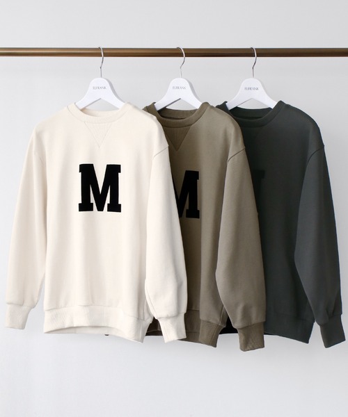 ELFRANK(エルフランク)の「ロゴプリント裏毛プルオーバー(Tシャツ/カットソー・レディース・モカ/アイボリー/チャコールグレー・FREE)」の5枚目の写真
