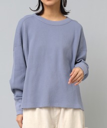 M2196 16/-ワッフルオーバーサイズプルオーバー