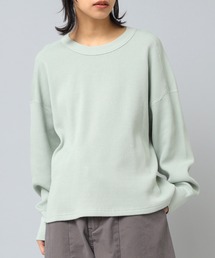M2196 16/-ワッフルオーバーサイズプルオーバー