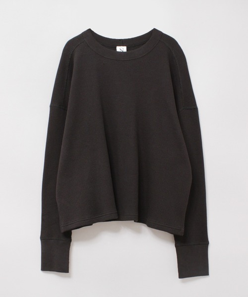 【グレーブルー】M2196 16/-ワッフルオーバーサイズプルオーバー RNA-N｜M2196 16/-ワッフルオーバーサイズプルオーバー | Rakuten