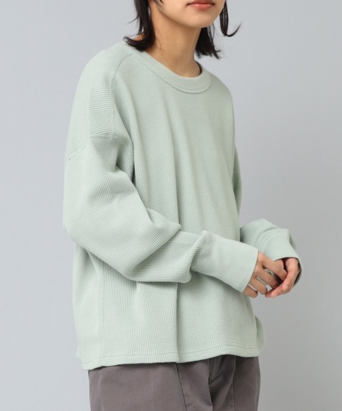 【グレーブルー】M2196 16/-ワッフルオーバーサイズプルオーバー RNA-N｜M2196 16/-ワッフルオーバーサイズプルオーバー | Rakuten