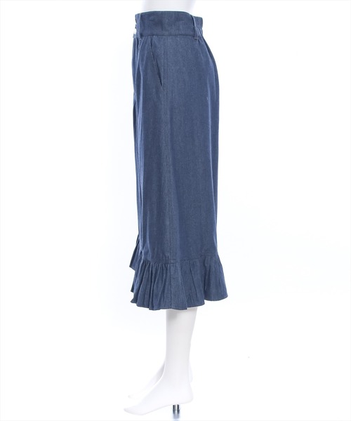 clear（クリア）の「裾フリルデニムロングスカート≪2024SS