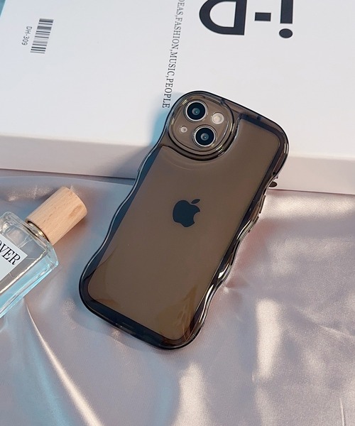 Wavy Clear Case iPhone15 SE/8/7 クリア iPhoneケース スマホケース