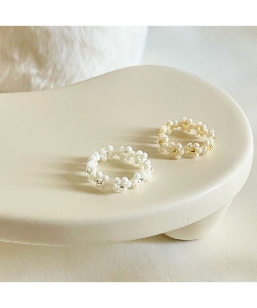 tone（トーン）の「【tanmen】フラワービーズリング(MA)（リング・レディース・ゴールド/シルバー・FREE）」の8枚目の写真