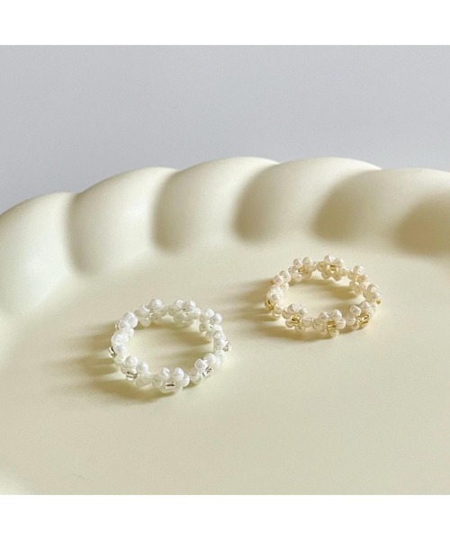 tone（トーン）の「【tanmen】フラワービーズリング(MA)（リング・レディース・ゴールド/シルバー・FREE）」の11枚目の写真