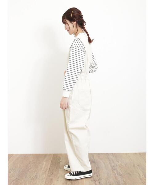 Samansa Mos2(サマンサ モスモス)の「【Sサイズ / WEB限定】デニム/ツイルタックサロペット(デニムパンツ・レディース・ネイビー/オフホワイト・M/S)」の22枚目の写真