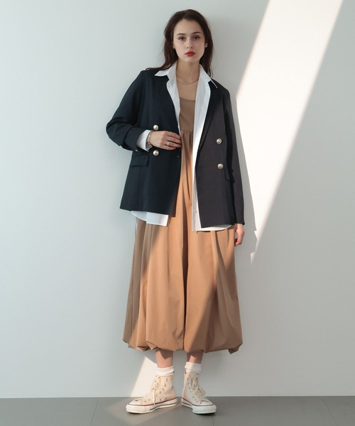 saloon（サルーン）の「SALOON(サルーン)/《再入荷・新色登場》ダブルテーラードジャケット（テーラードジャケット・レディース・ネイビー/グレー/ライトカーキ・SMALL/MEDIUM）」の20枚目の写真