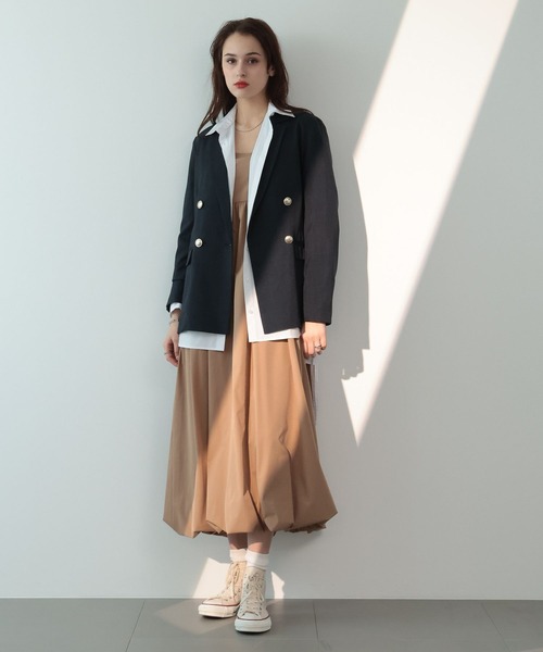 saloon（サルーン）の「SALOON(サルーン)/《再入荷・新色登場》ダブルテーラードジャケット（テーラードジャケット・レディース・ネイビー/グレー/ライトカーキ・SMALL/MEDIUM）」の21枚目の写真