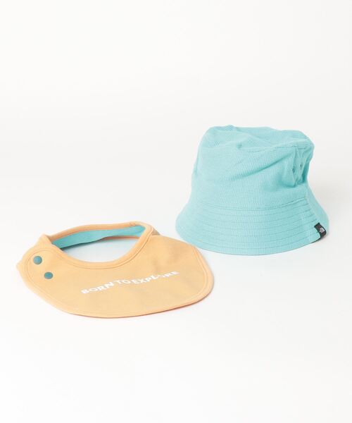 THE NORTH FACE(ザノースフェイス)の「ザ ノース フェイス THE NORTH FACE Baby Hat Bib Set_ベビー ハット ビブセット(その他ベビー用品・キッズ・オフホワイト/エメラルド/パープル・J/M)」の3枚目の写真