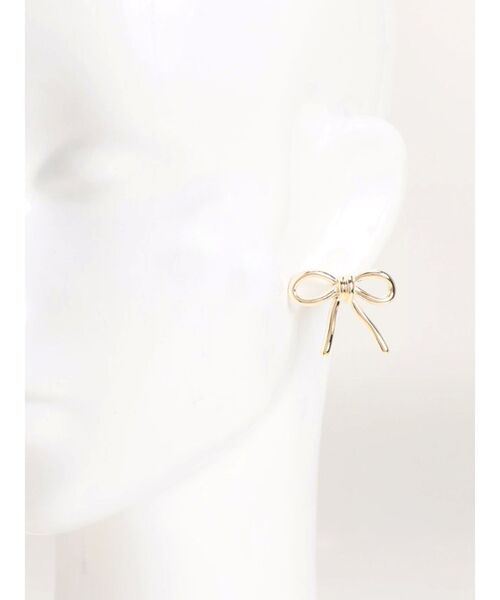 EMODA（エモダ）の「POINT RIBBONピアス（ピアス（両耳用）・レディース・シルバー/ゴールド・FREE）」の4枚目の写真
