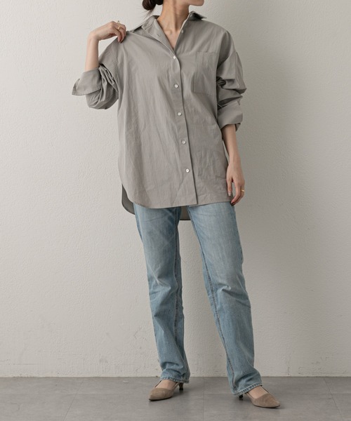 russet(ラシット)の「【ANOTHER BRANCH】ビッグシャツ (O-715)(シャツ/ブラウス・レディース・グレー/ベージュ/アイボリー・FREE)」の19枚目の写真