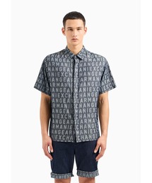 ARMANI EXCHANGE | 【A|X アルマーニ エクスチェンジ】オールオーバーロゴ　デニム半袖シャツ/REGULAR(シャツ/ブラウス)