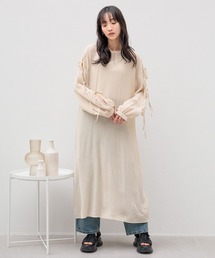 LOWRYS FARM | ソデスリットリボンワンピース　991491(ワンピース)
